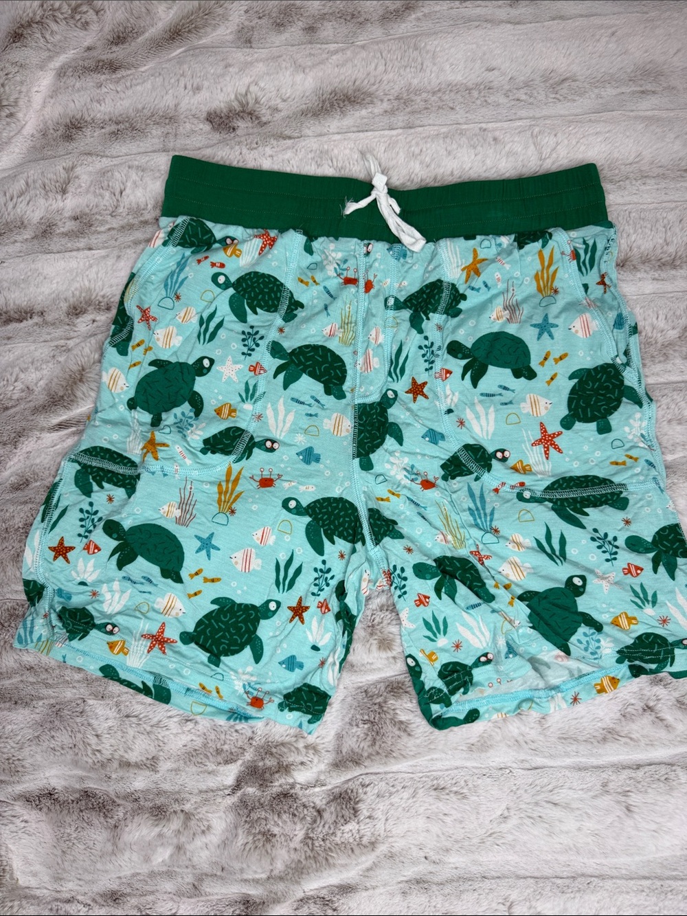 Little Sleepies Sea Turtle pajama shorts size Small.